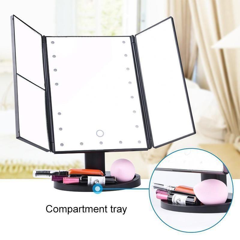 Bright LED Illuminated Makeup Mirror, 24 Lights