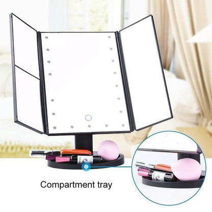 Bright LED Illuminated Makeup Mirror, 24 Lights
