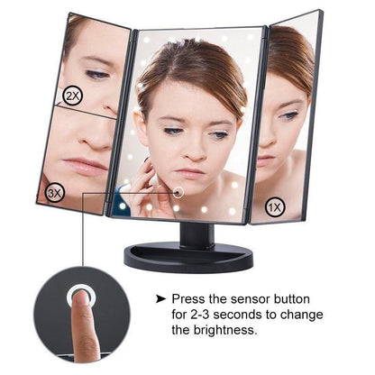 Bright LED Illuminated Makeup Mirror, 24 Lights