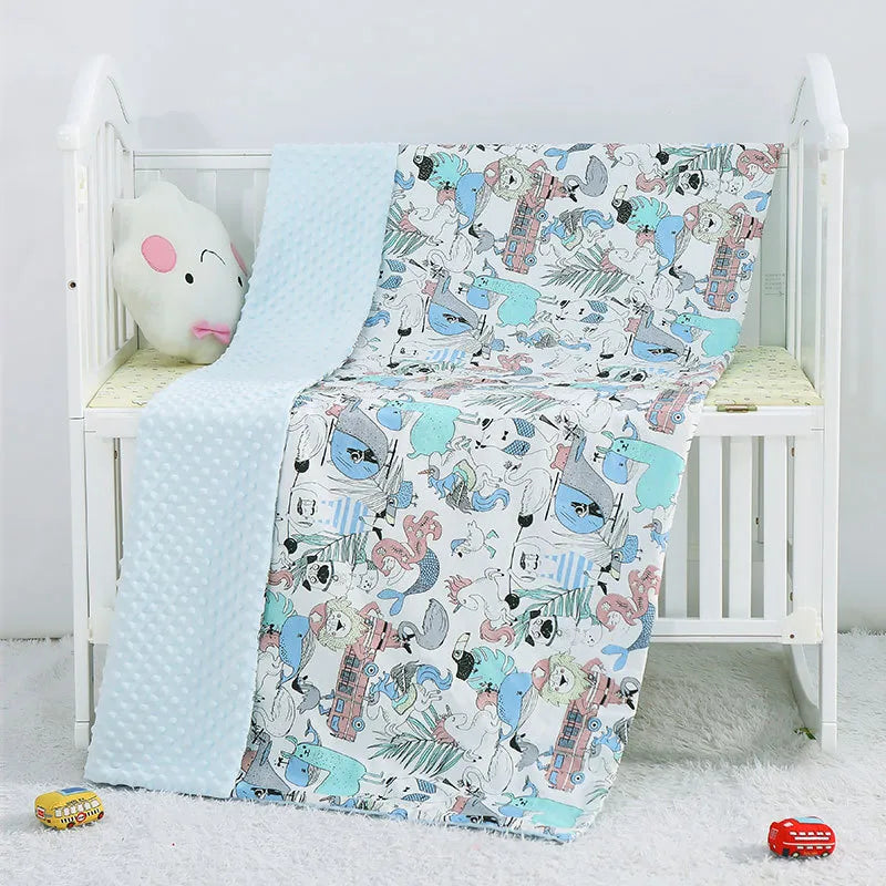 Plush Baby Blanket - Warm Double Layer Blanket