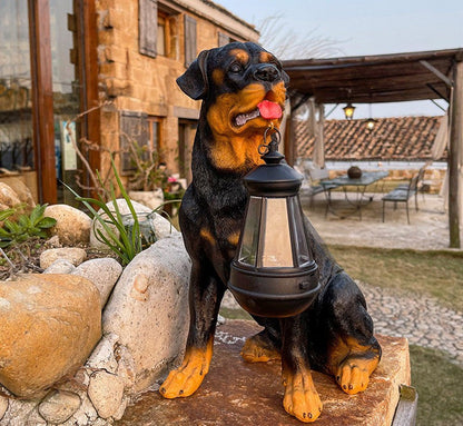 Outdoor Solar Powered Dog Lamp