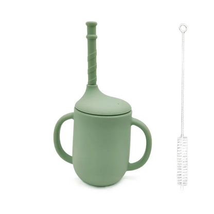 Soft Silicone Sippy Cup for Baby - Spill Proof Training Cup - Fesara
