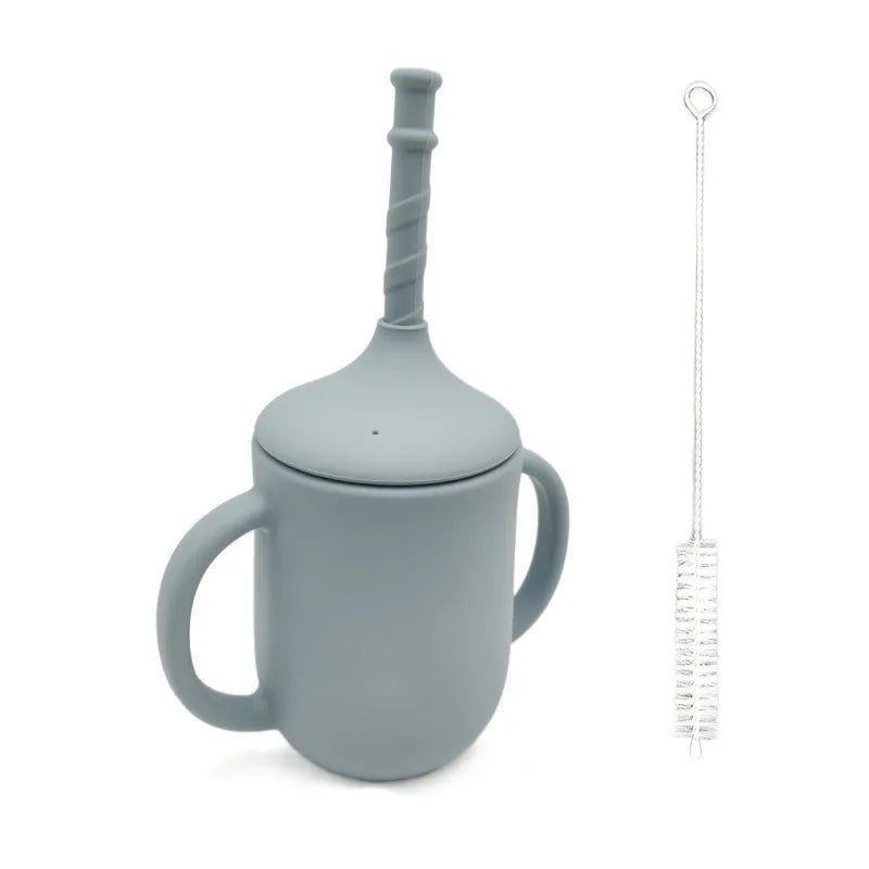 Soft Silicone Sippy Cup for Baby - Spill Proof Training Cup