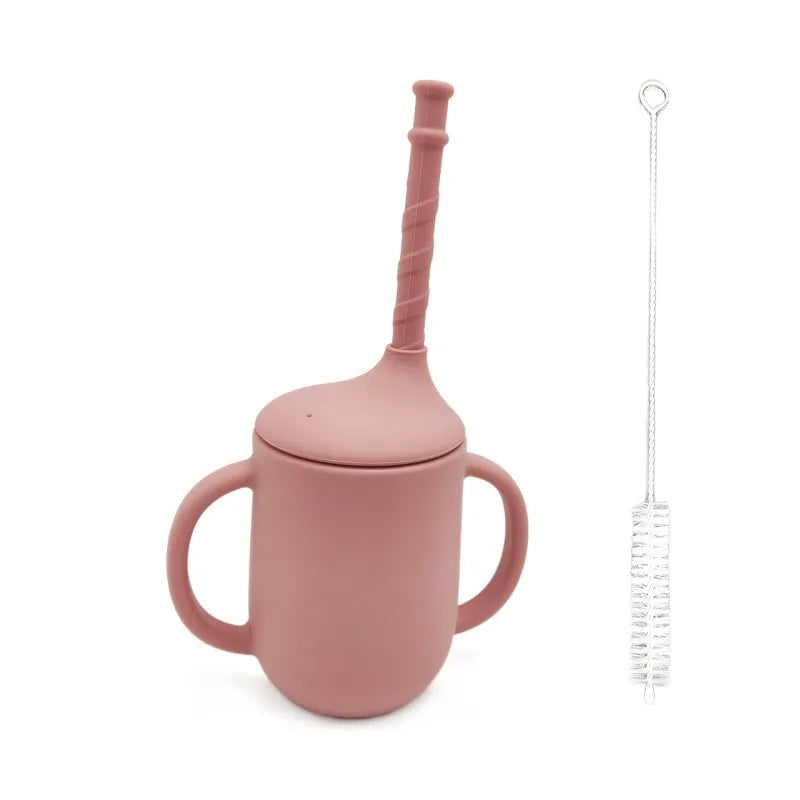 Soft Silicone Sippy Cup for Baby - Spill Proof Training Cup