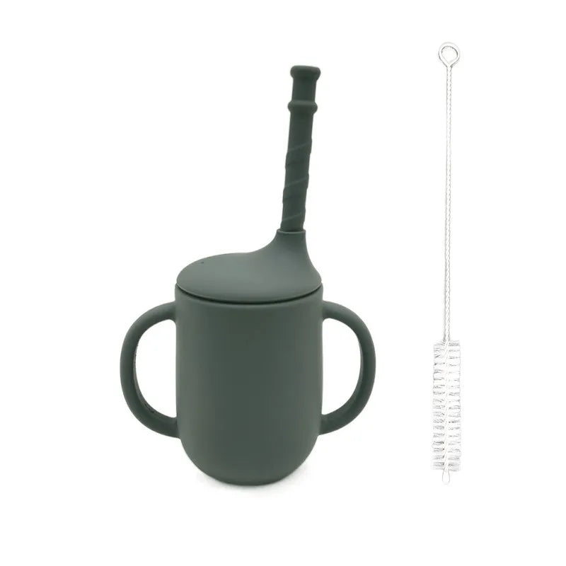 Soft Silicone Sippy Cup for Baby - Spill Proof Training Cup