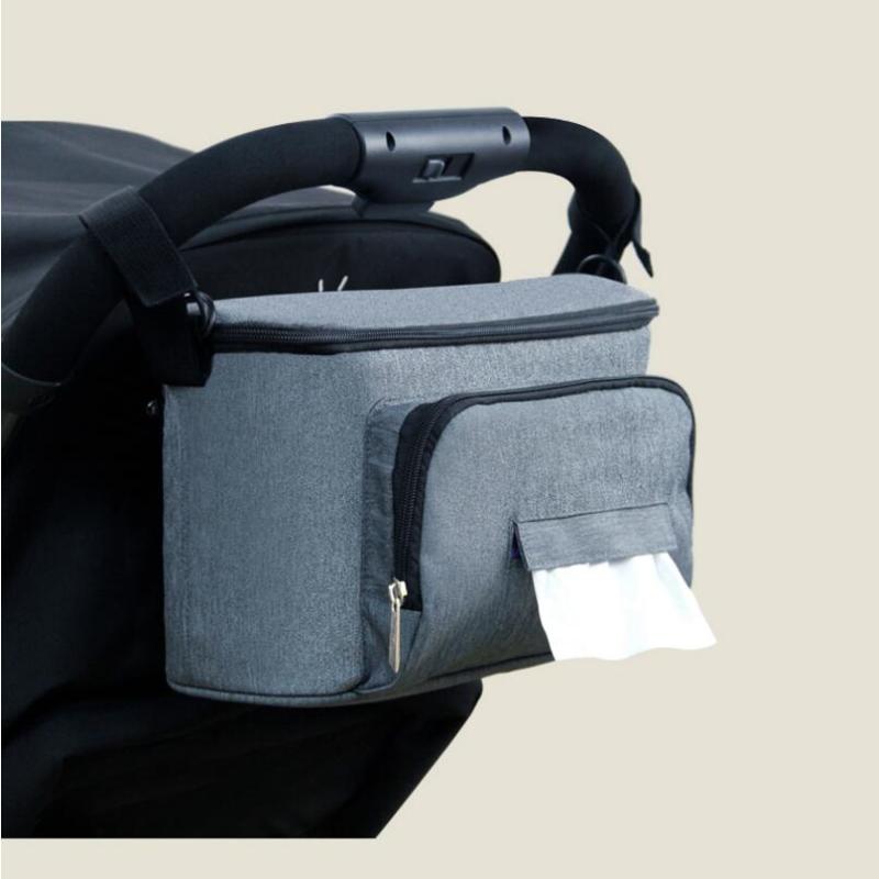 Practical Baby Stroller Bag with Thermal Pocket