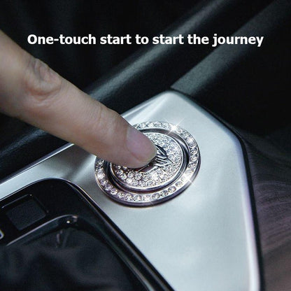 Luxury Crystal Car Starter Button Ring Cover