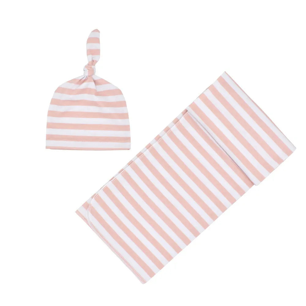 Cozy Baby Swaddle Set with Hat – Gentle Infant Wrap Blanket