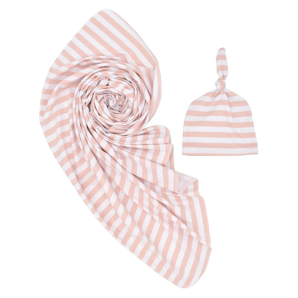Cozy Baby Swaddle Set with Hat – Gentle Infant Wrap Blanket
