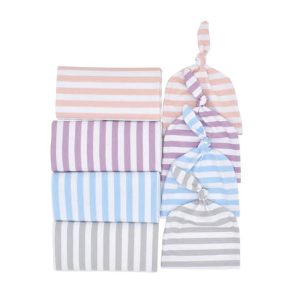Cozy Baby Swaddle Set with Hat – Gentle Infant Wrap Blanket