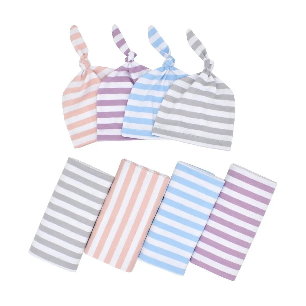 Cozy Baby Swaddle Set with Hat – Gentle Infant Wrap Blanket