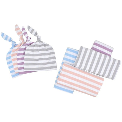 Cozy Baby Swaddle Set with Hat – Gentle Infant Wrap Blanket