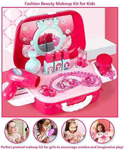 Glitter Makeup Set with Girls Jewelry Box