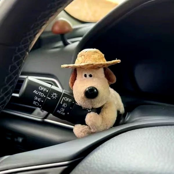Cute Car Dog Figurine Decoration