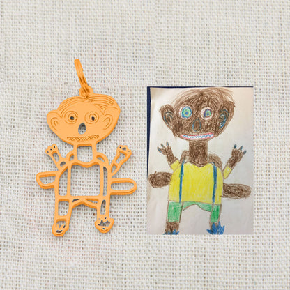 Custom Kids Drawing Pendant Necklace