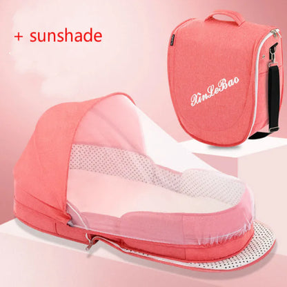 Portable Baby Travel Bed with Net and Carry Bag