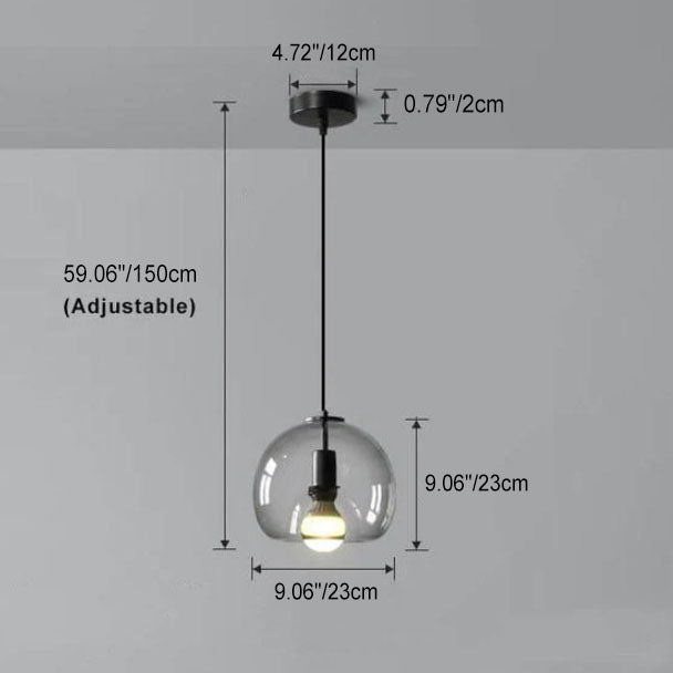 Simple Clear Glass Pendant Light Fixture