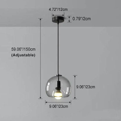 Simple Clear Glass Pendant Light Fixture