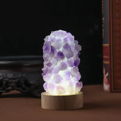 Beautiful Purple Glass Table Lamp