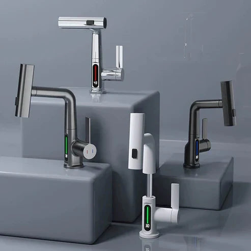 Flexible LED Faucet with Pull-Out Spray Head