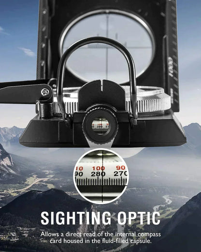 Tactical Navigation Compass with Inclinometer for Outdoor Use