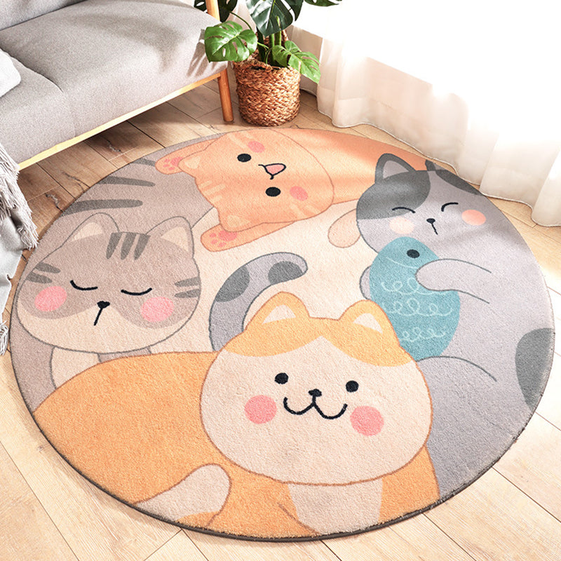 Colorful Kids Rug with Fun Animal Design