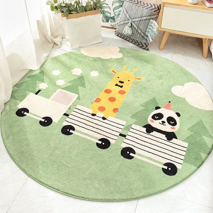 Colorful Kids Rug with Fun Animal Design