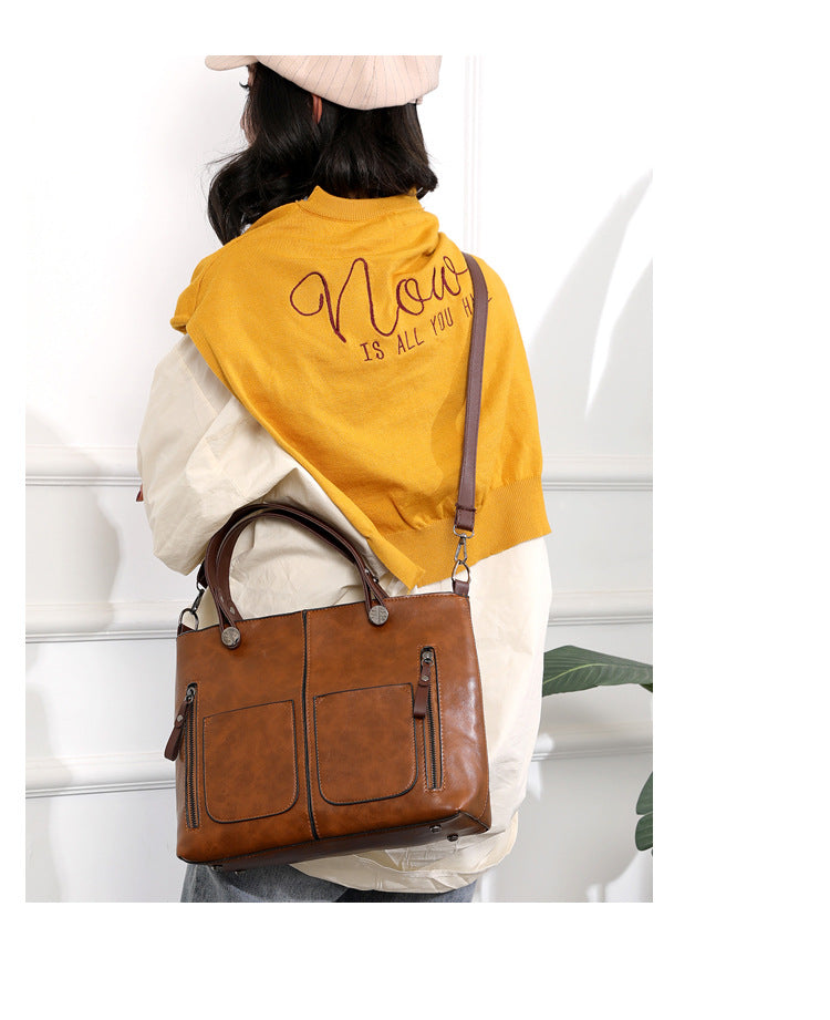 Classic Brown Ladies Cross Body Bag