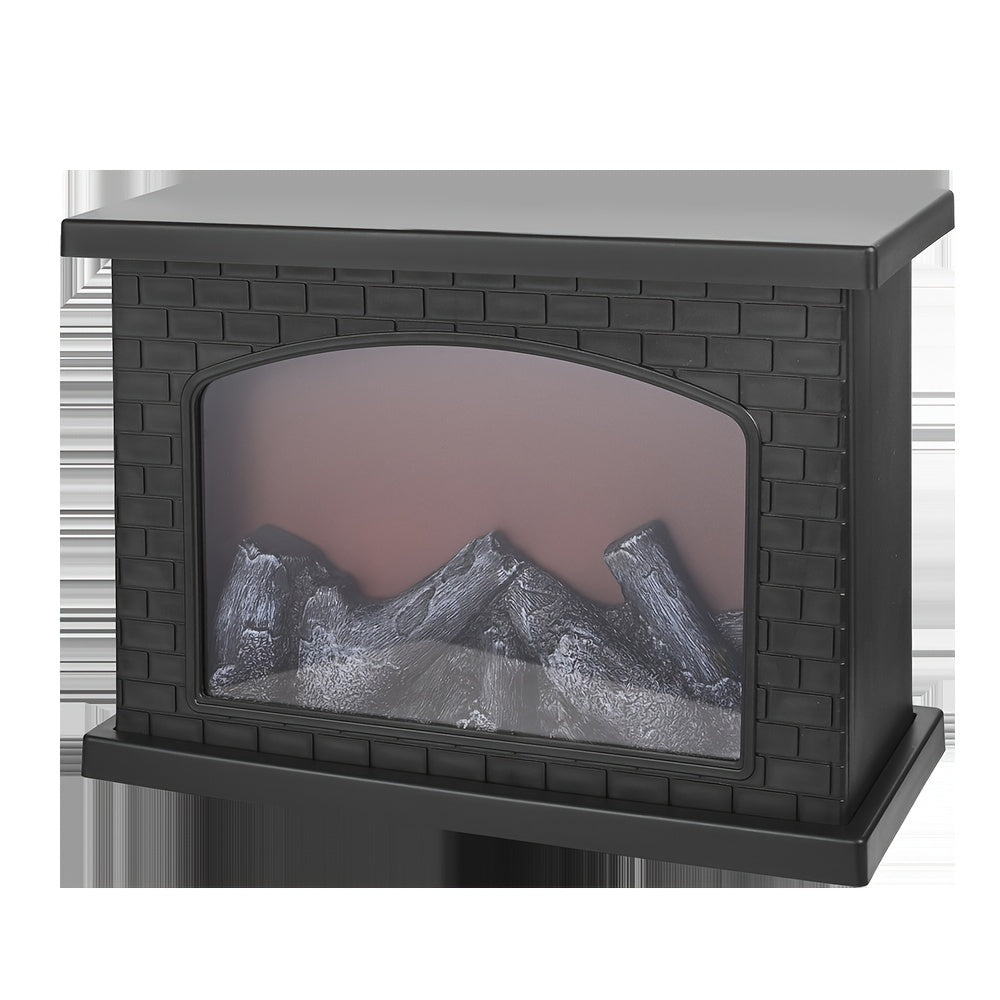 Warm Rectangle Flame Effect Table Lamp