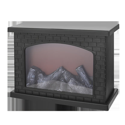 Warm Rectangle Flame Effect Table Lamp