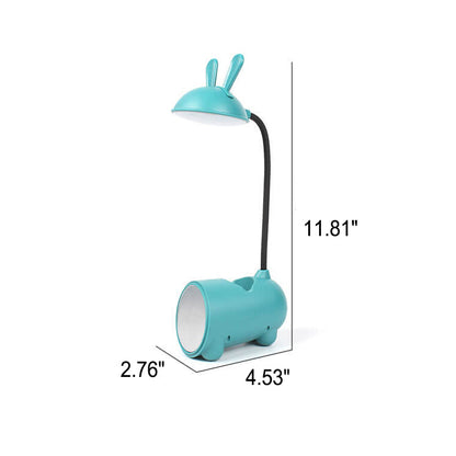 Compact LED Desk Lamp with USB Port and Pen Tray