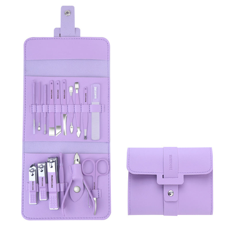 Travel Nail Care Kit with Clippers (12/16 Pieces)