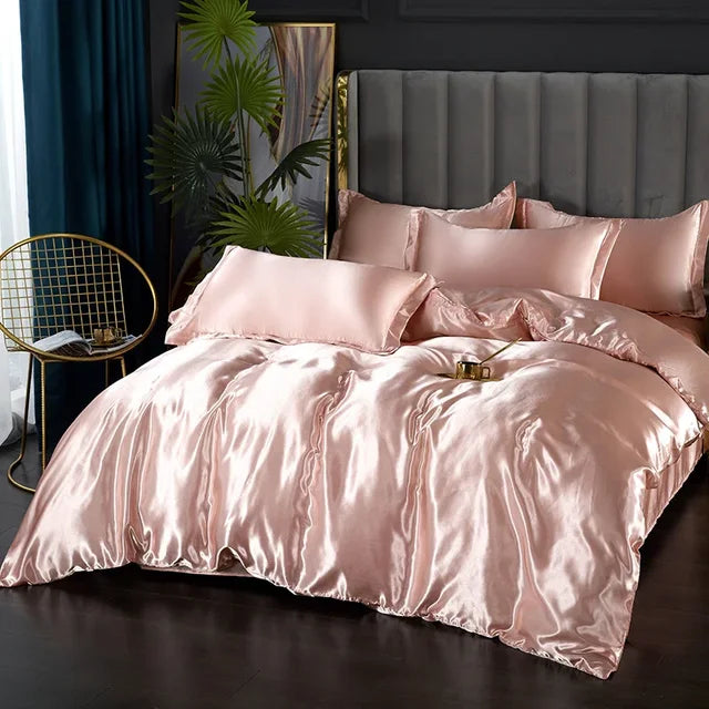 Soft Silk Bedding Set - Elegant Satin Sheets