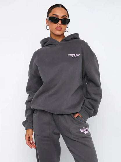 Soft Pink Hoodie and Sweatpants Set