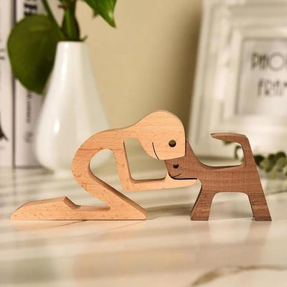 Cute Animal Figurine Wood Home Decor