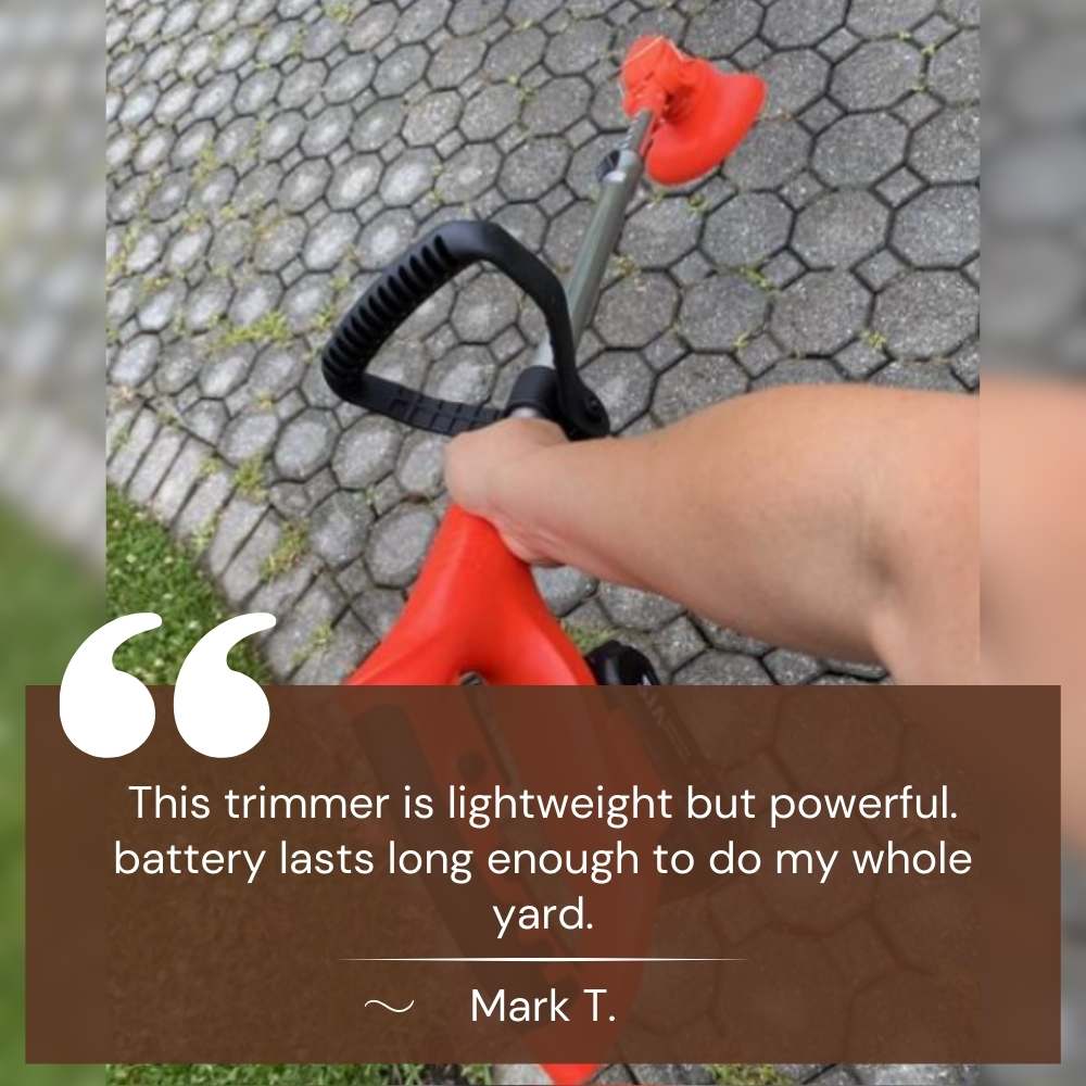 Wireless Lawn Trimmer with Adjustable Cutting Width