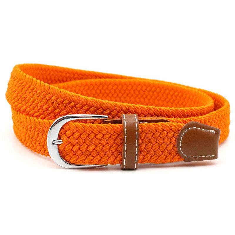Elastic Woven Leather Belt