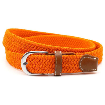 Elastic Woven Leather Belt