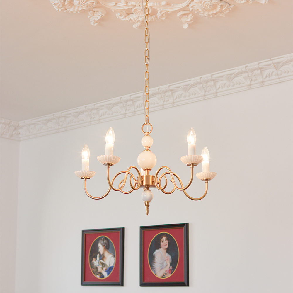 Sleek Chrome Hanging Light Fixture