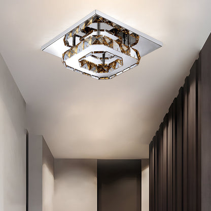 Luxury Crystal LED Ceiling Light Fixture - Fesara