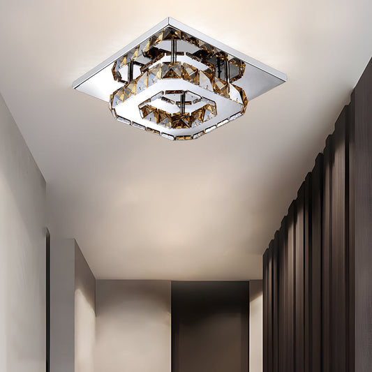 Luxury Crystal LED Ceiling Light Fixture - Fesara