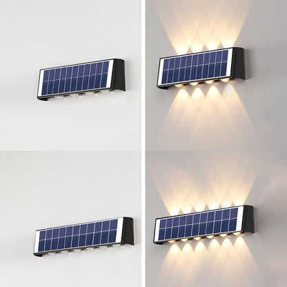 Outdoor Solar LED Wall Light Waterproof Rectangle Lamp