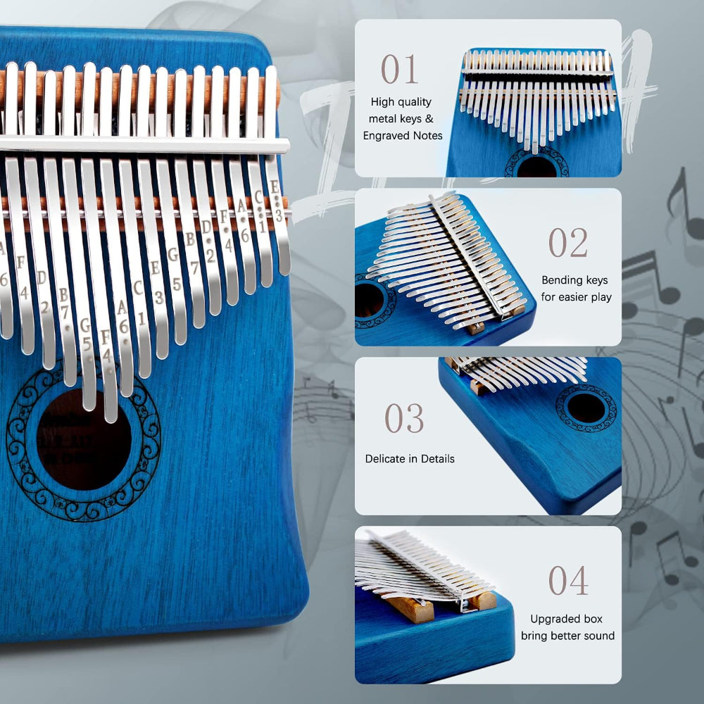 17-Key Kalimba Thumb Piano Portable Wood Finger Piano Instrument 2
