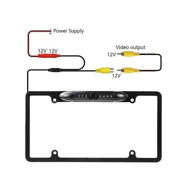 Wide Angle Car License Plate Camera Frame