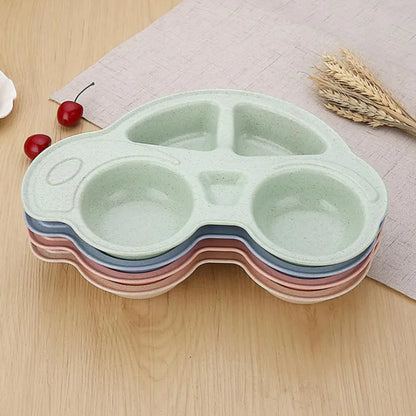 Kids' Car Shaped Divided Plate Made of Eco Friendly Material