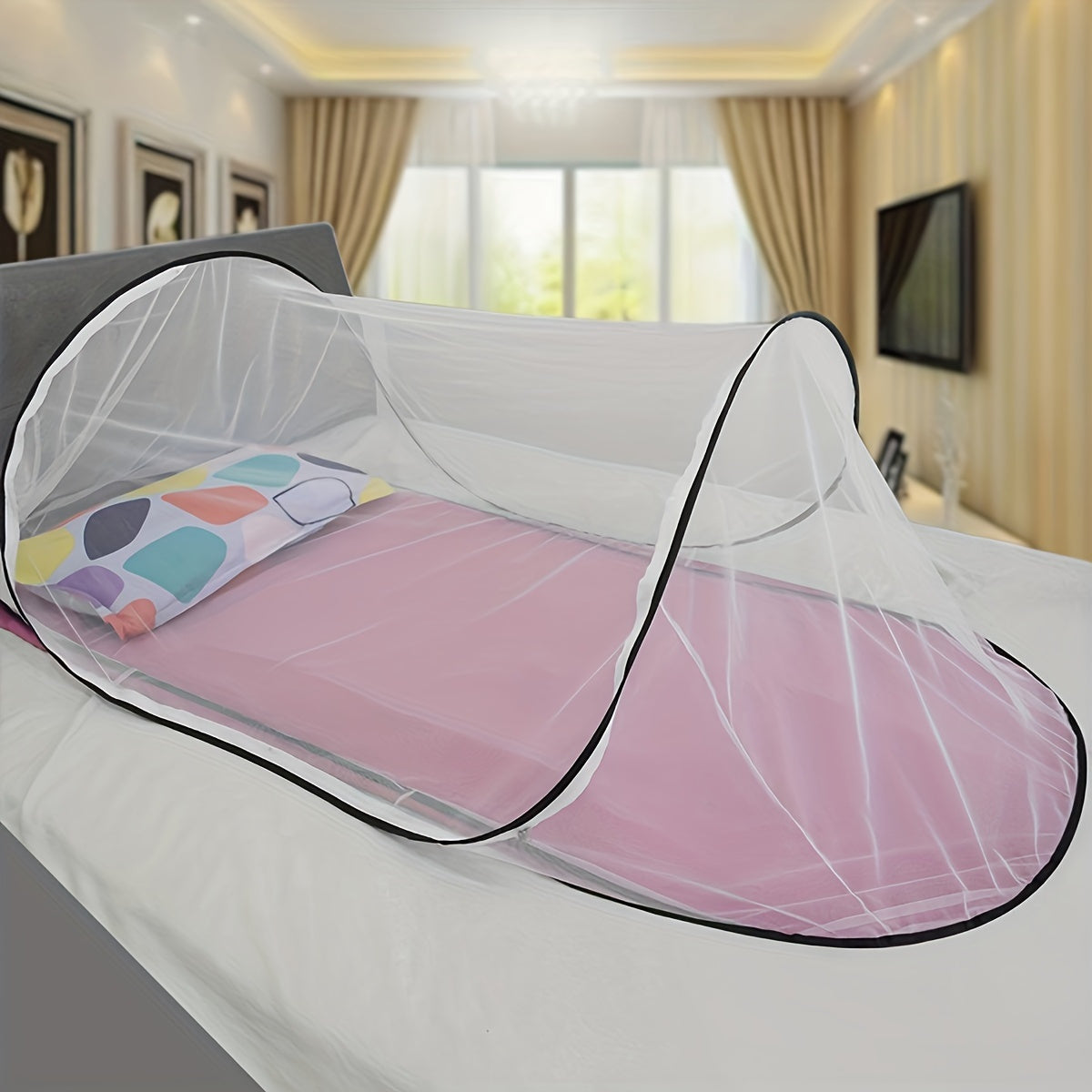 Portable Solo Mosquito Net with Zipper for Camping - Fesara