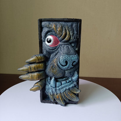 Dark Fantasy - Gothic Monster Bookend in Black Grey