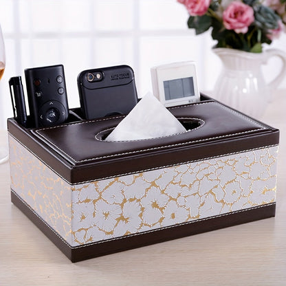 Elegant Storage Box - Premium Faux Leather Organizer