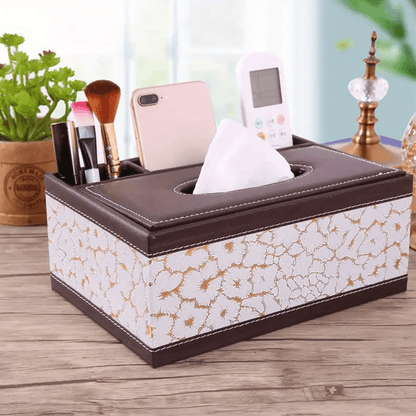 Elegant Storage Box - Premium Faux Leather Organizer