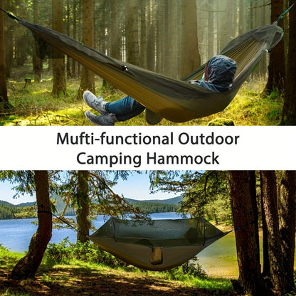Portable Camping Hammock with Bug Net - Waterproof Outdoor Sleep Bed